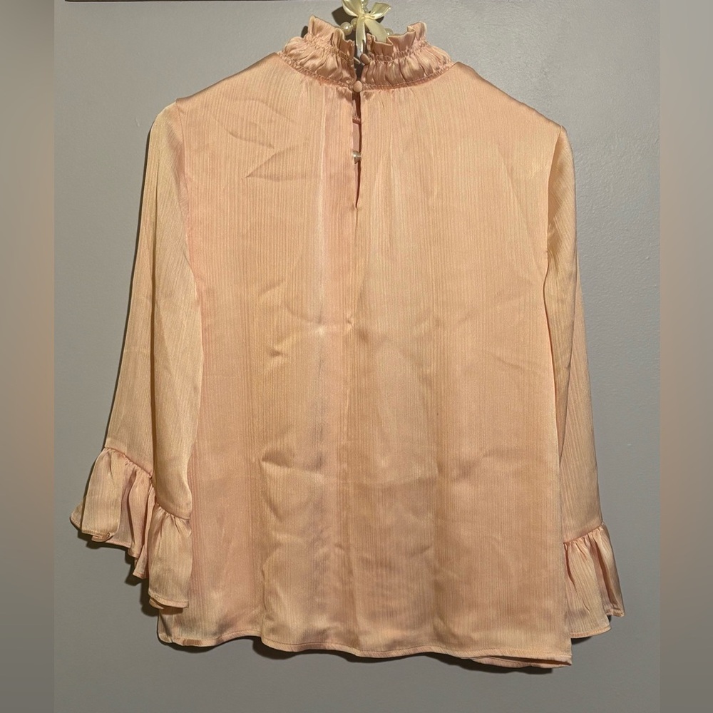 CeCe Peach Ruffle Neck Blouse - Picture 3 of 3